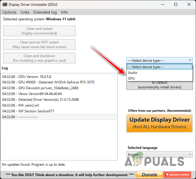 Selecting GPU