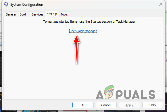 Opening Task Manager